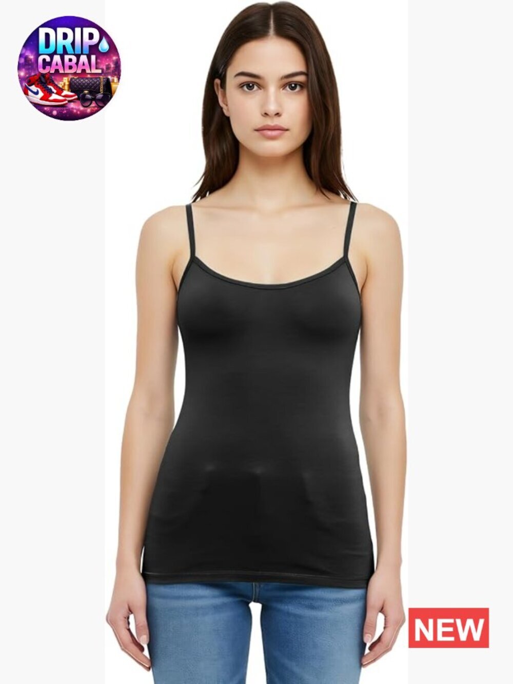 Camisole Built in Bra Wireless Fabric Support Cami Tank Top